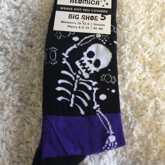 Sock Atomica Accessories - 3/$15💚 Sock Atomica- Halloween Skeleton-Big Shoe: Unisex Sizing 41-46